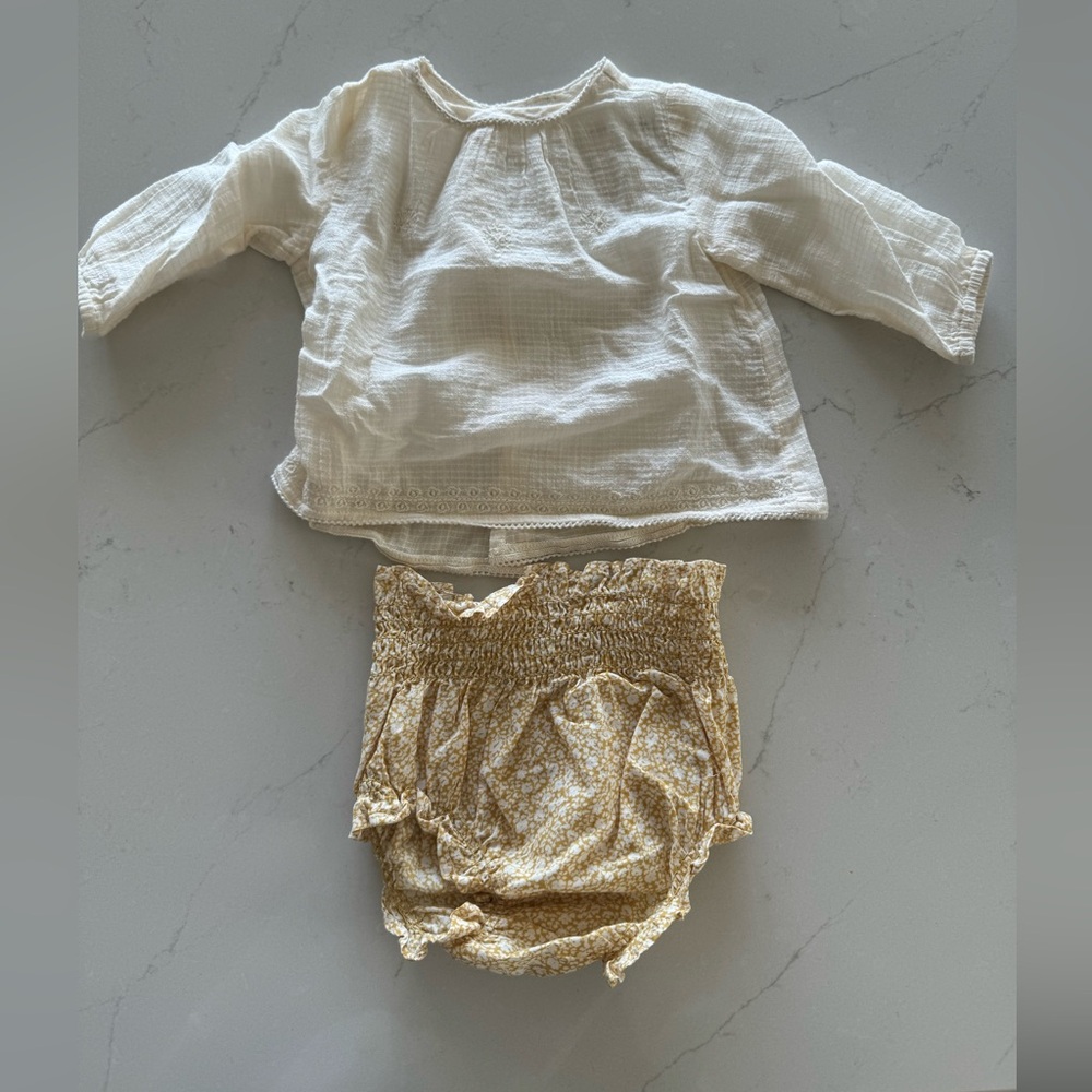 Zara blouse and bloomer set